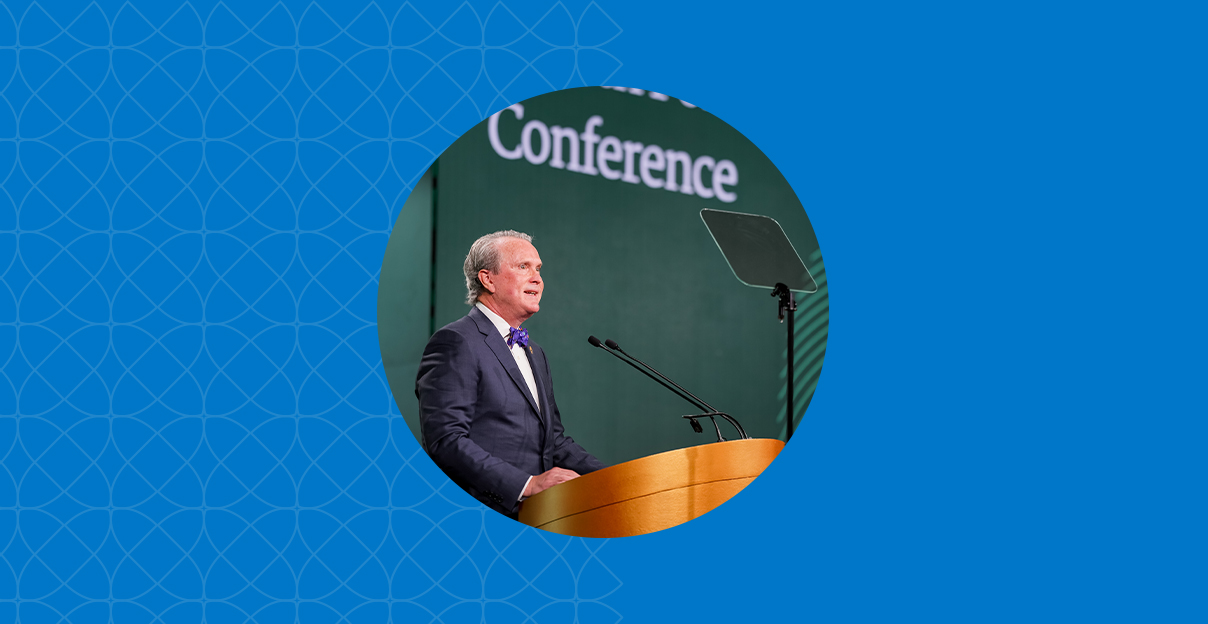 ken white speaks at a conference