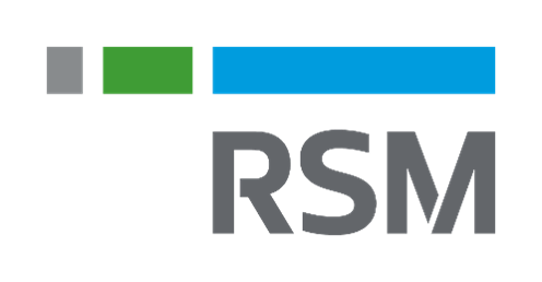 letters RSM under a blue, green and grey line