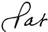 the word Pat written in pen