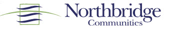 northbridge communities in purple wavy font 