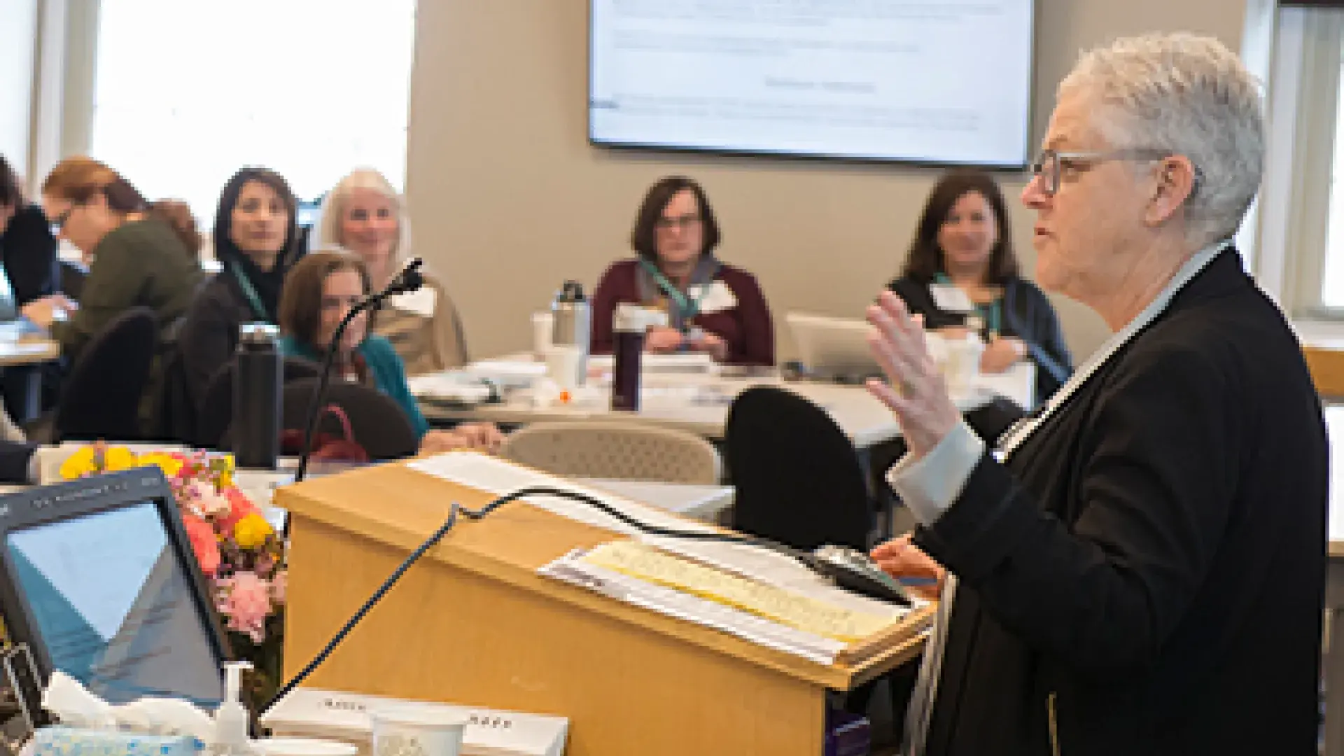 Gina McCarthy, the former director of the Environmental Protection Agency, speaks at the 2019 climate change symposium. She is just one of many experts that have presented at CPD events over the past two years.