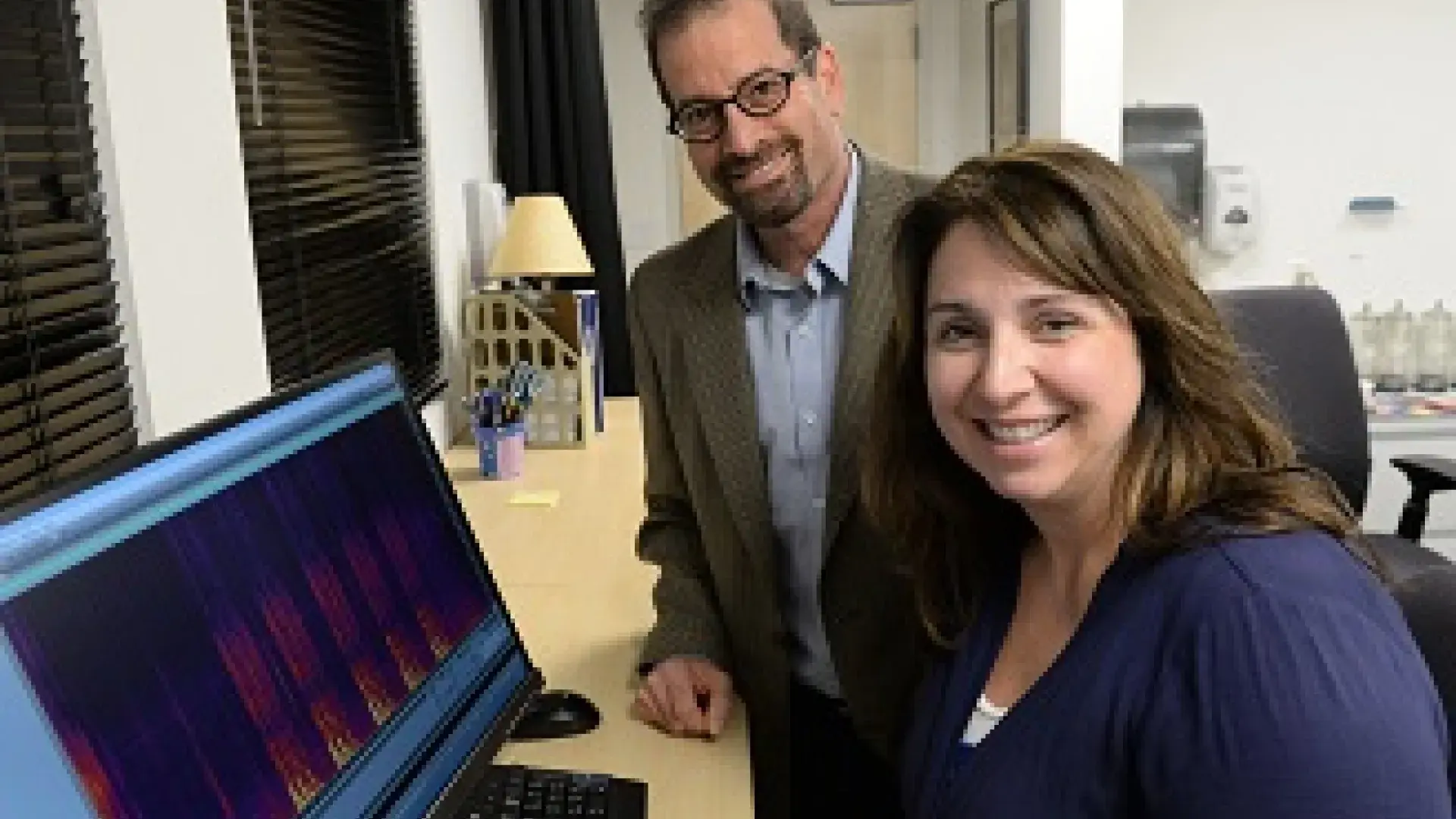  Drs. Jordan Green and Tiffany Hogan arrived at the MGH Institute in 2013 to help start the school’s research initiative.