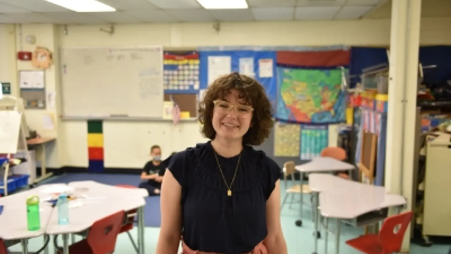 Danielle Cartier, CSD ’23 served as a student clinician in the 3rd grade classroom at the Harvard Kent summer program this year