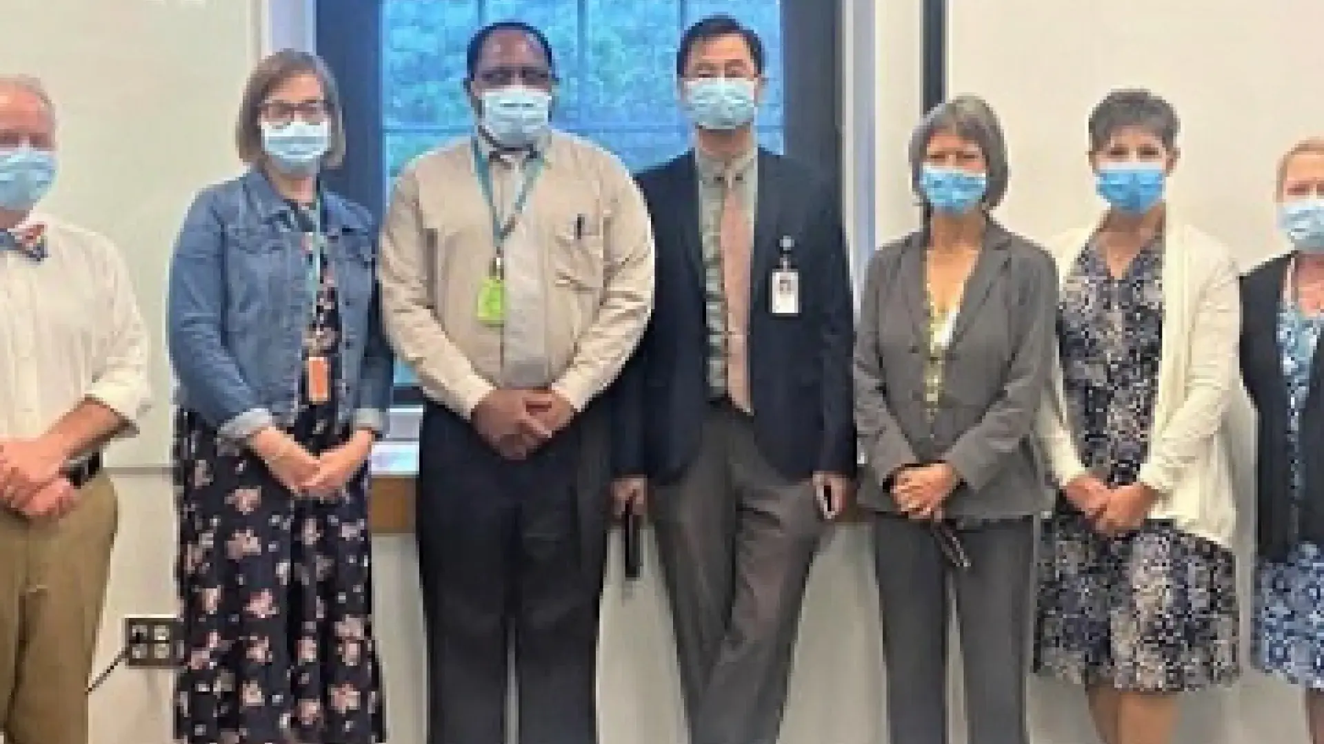 (L-R): Dr. Alex Hoyt, Dr. Kathy Sabo, Dr. Abraham Ndiwane, Dr. John Wong, Dr. Kathy Simmonds, Dr. Ruth Palan Lopez, and Dr. Patrice Nicholas. Missing: Dr. Janet Monagle