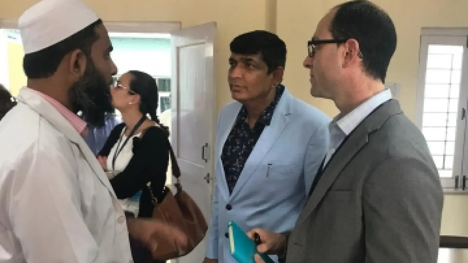 Dr. Peter Cahn, right, traveled to India to gain insight into that country's higher education system and to facilitate bilateral exchange.