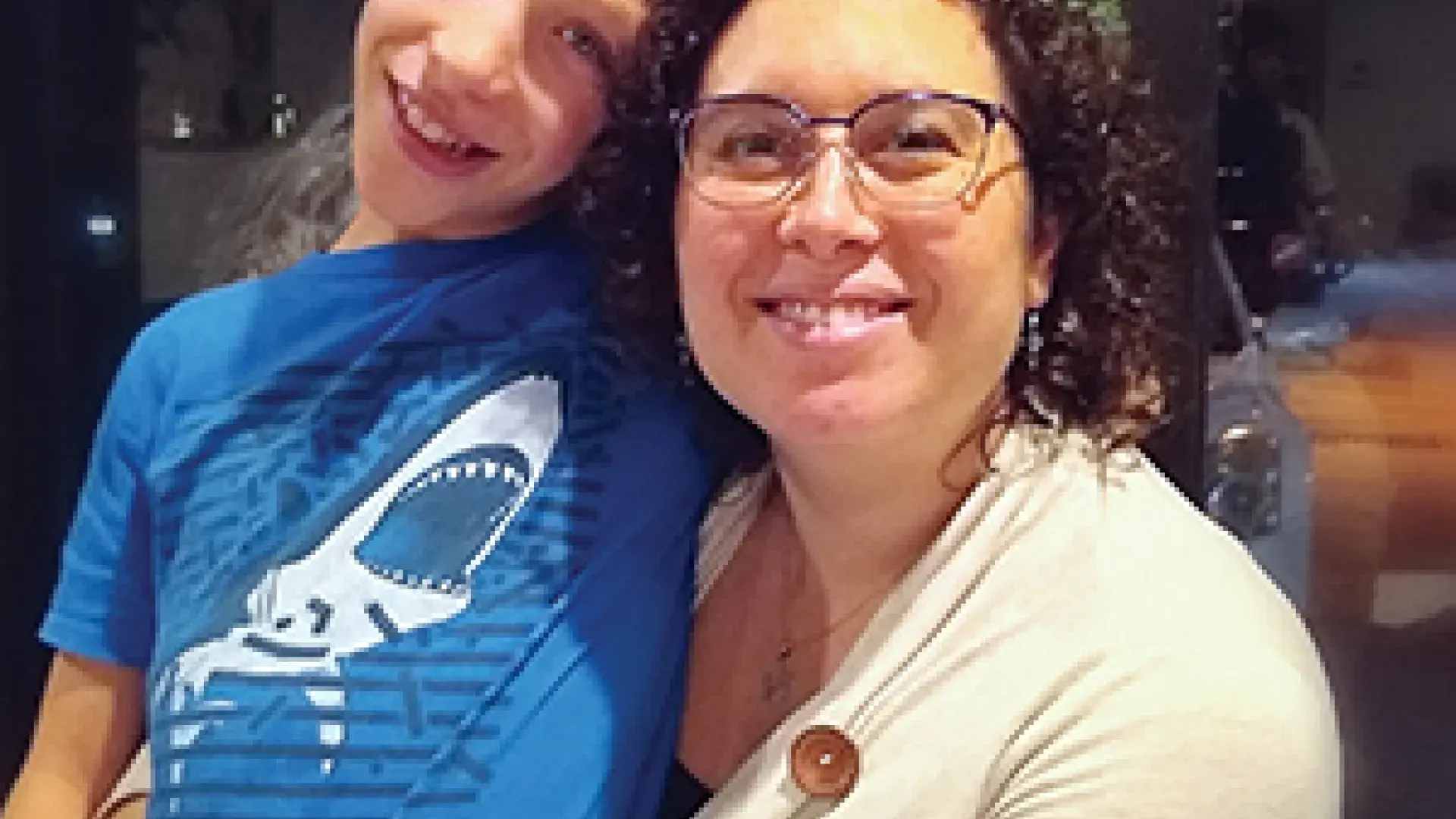 Rachel (Miller) Sakofs, SLP’07, with her son, Amit.