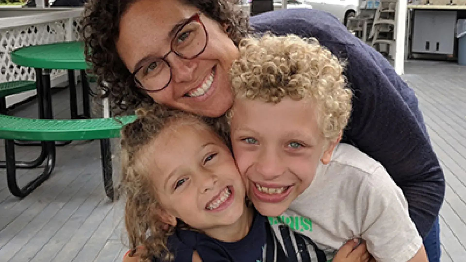 Rachel with Amit and her daughter Mira.