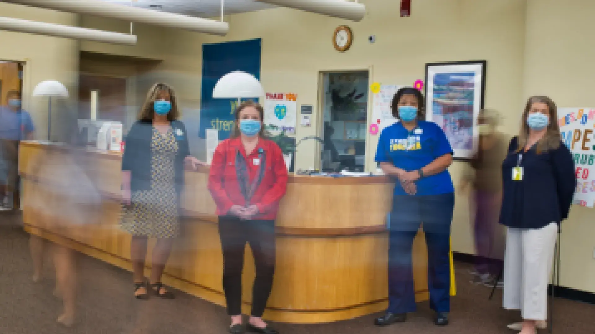 Joanne Fucile, Maureen Banks, Pauline Clarke, and Tamera Corsaro at Spaulding Cambridge.