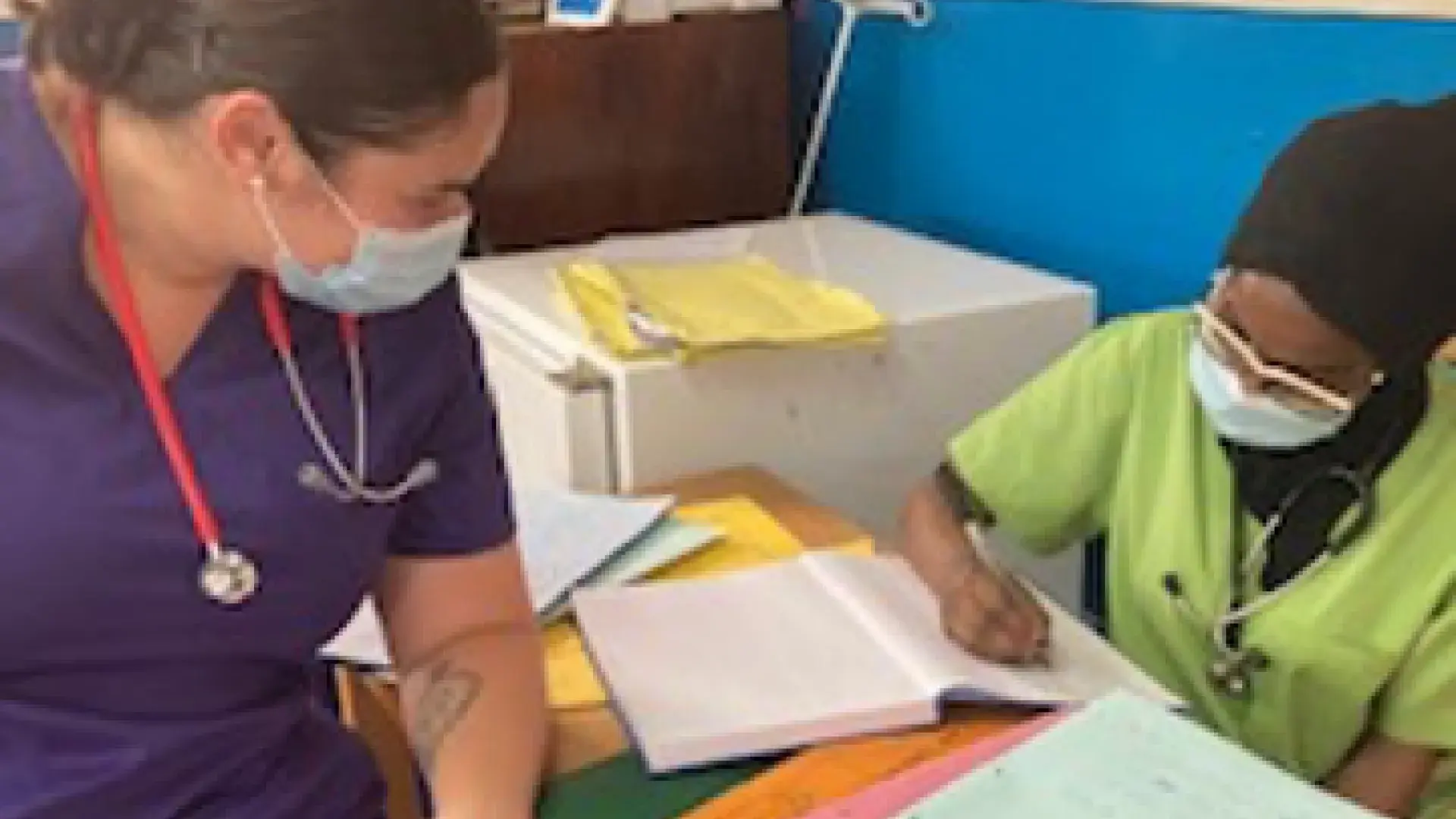 Leah Rothchild shadows Bashira, lead NICU nurse at Mbarara.