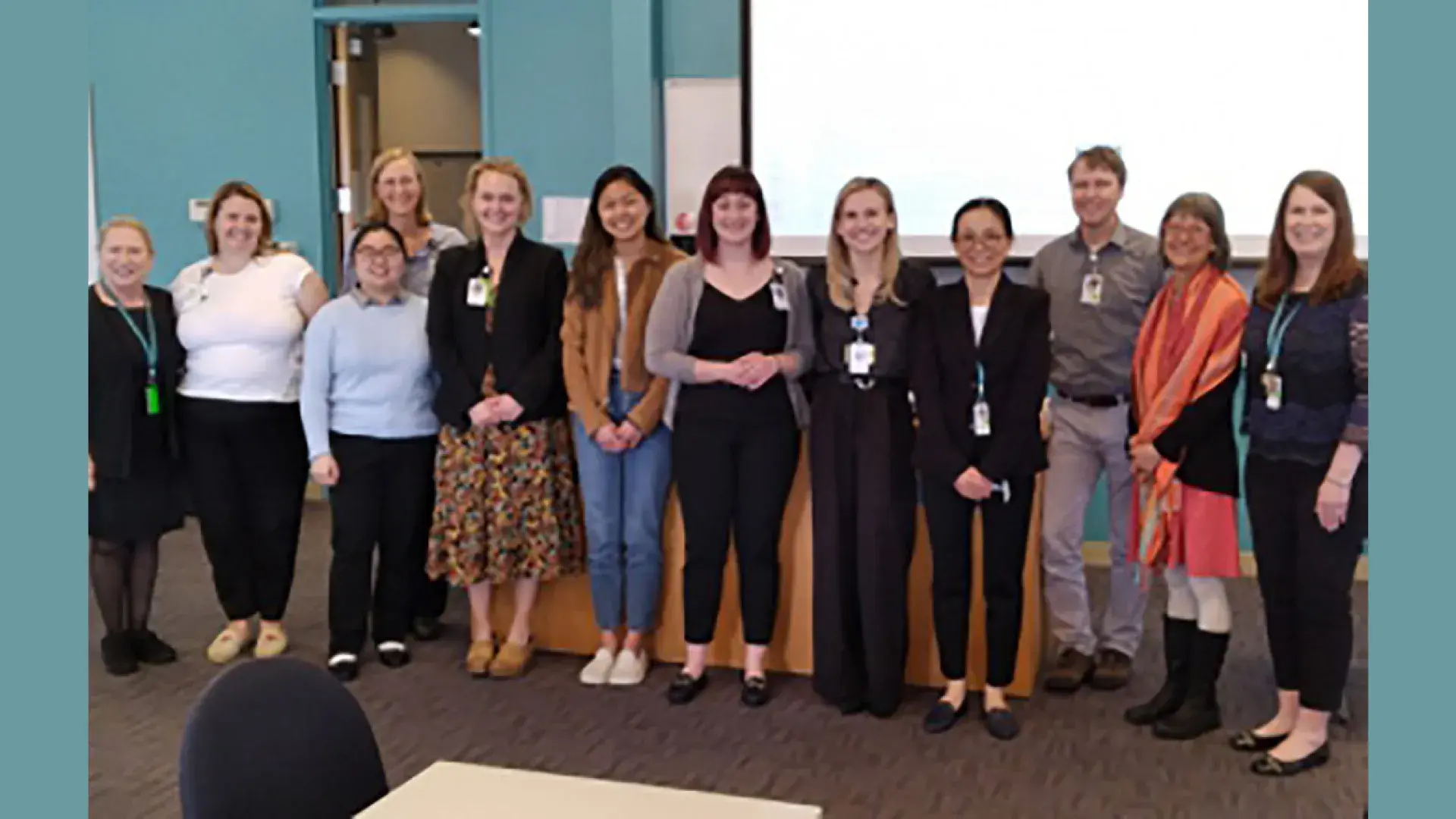 Attendees included: (l-to-r) Dr. Patrice Nicholas, Daniela Puorto, Dr. Sarah Rossmassler, Margaret Su, Sara Franke, Corliss Kanazawa, Olivia Klenert, Sarah Ziobro, Tam Nguyen, Dr. Jason Lucey, Dr. Katherine Simmonds, Instructor Joan Parise