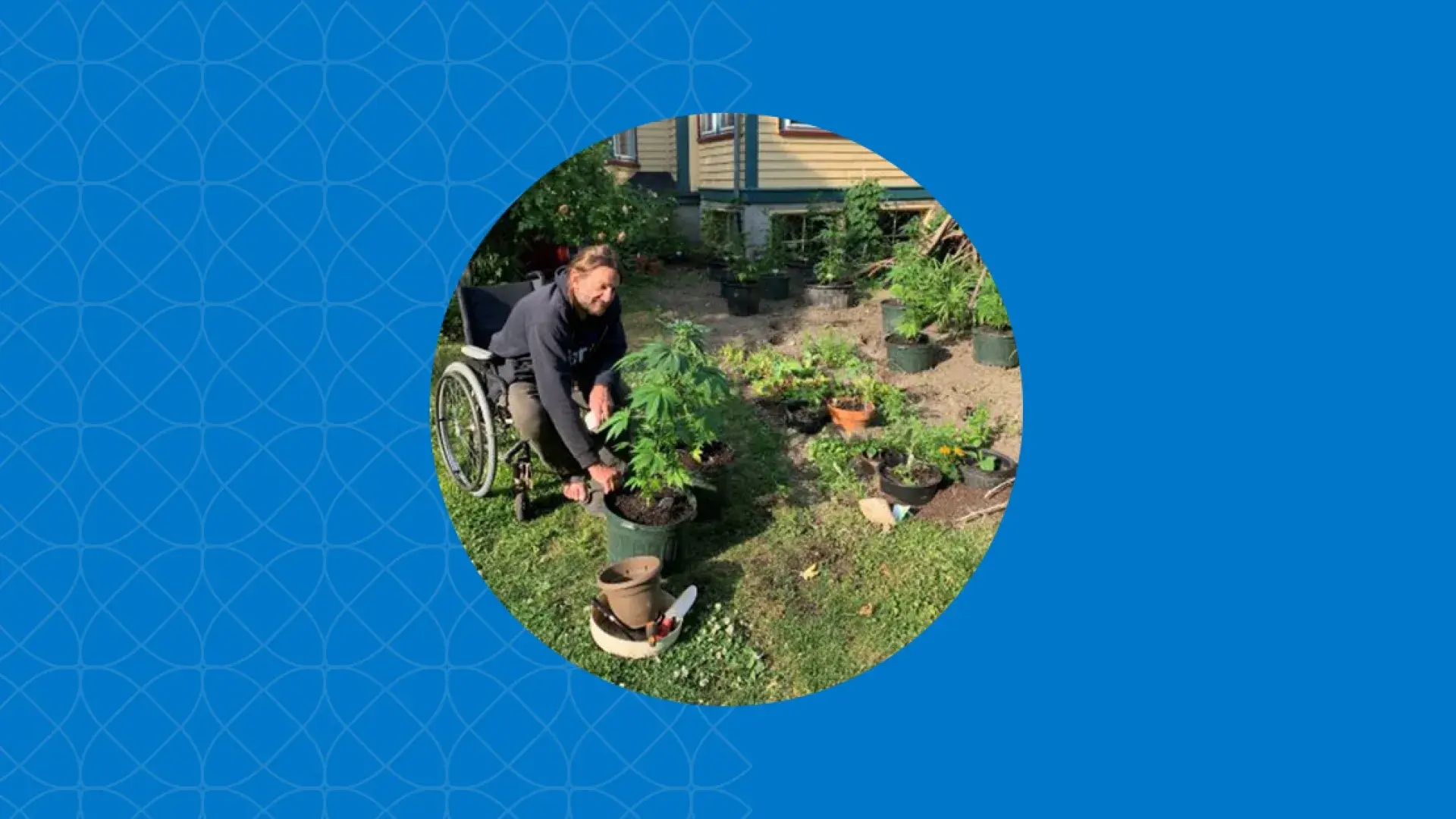 Scotty Glanzman gardens at his home outside of Boston, having just finished up treatment at the OT CliPR.