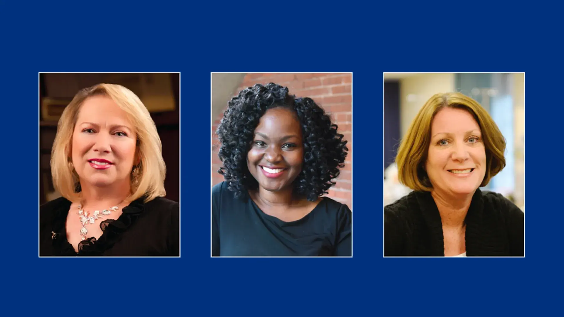 Photos of Drs. Patrice Nicholas, Suellen Breakey, and Tomisin Olayinka