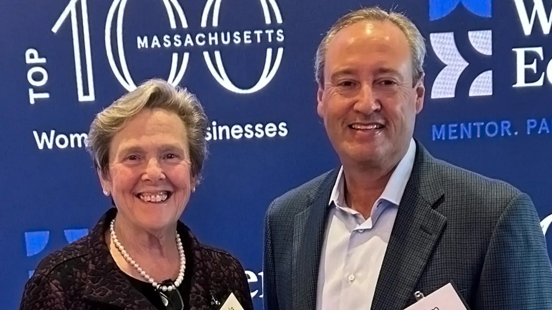 Photo of President Milone-Nuzzo attended a recent event with Trustee Jim Canfield that recognized the Top 100 Women-Led Businesses in Massachusetts by The Women’s Edge and its partner, The Boston Globe.