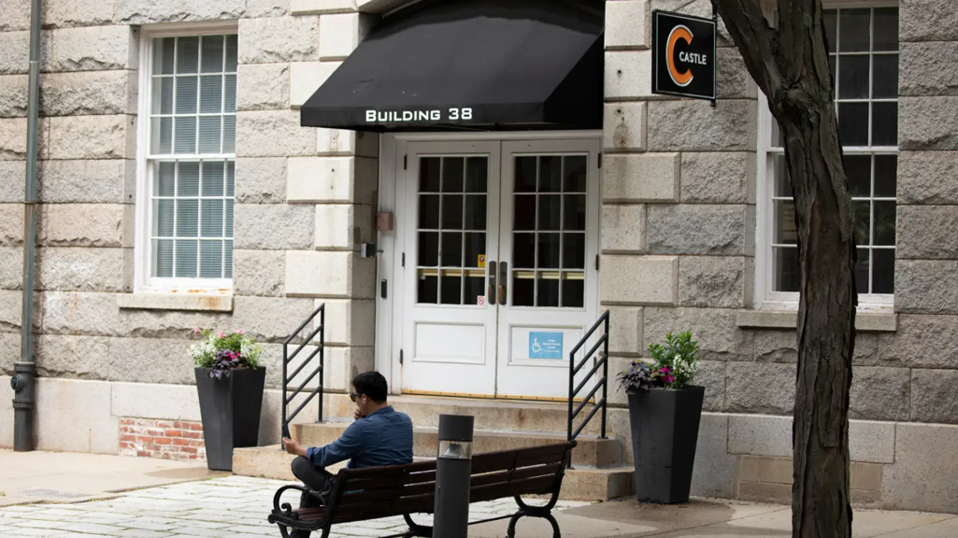 Entrance to Bellack Library Building 39