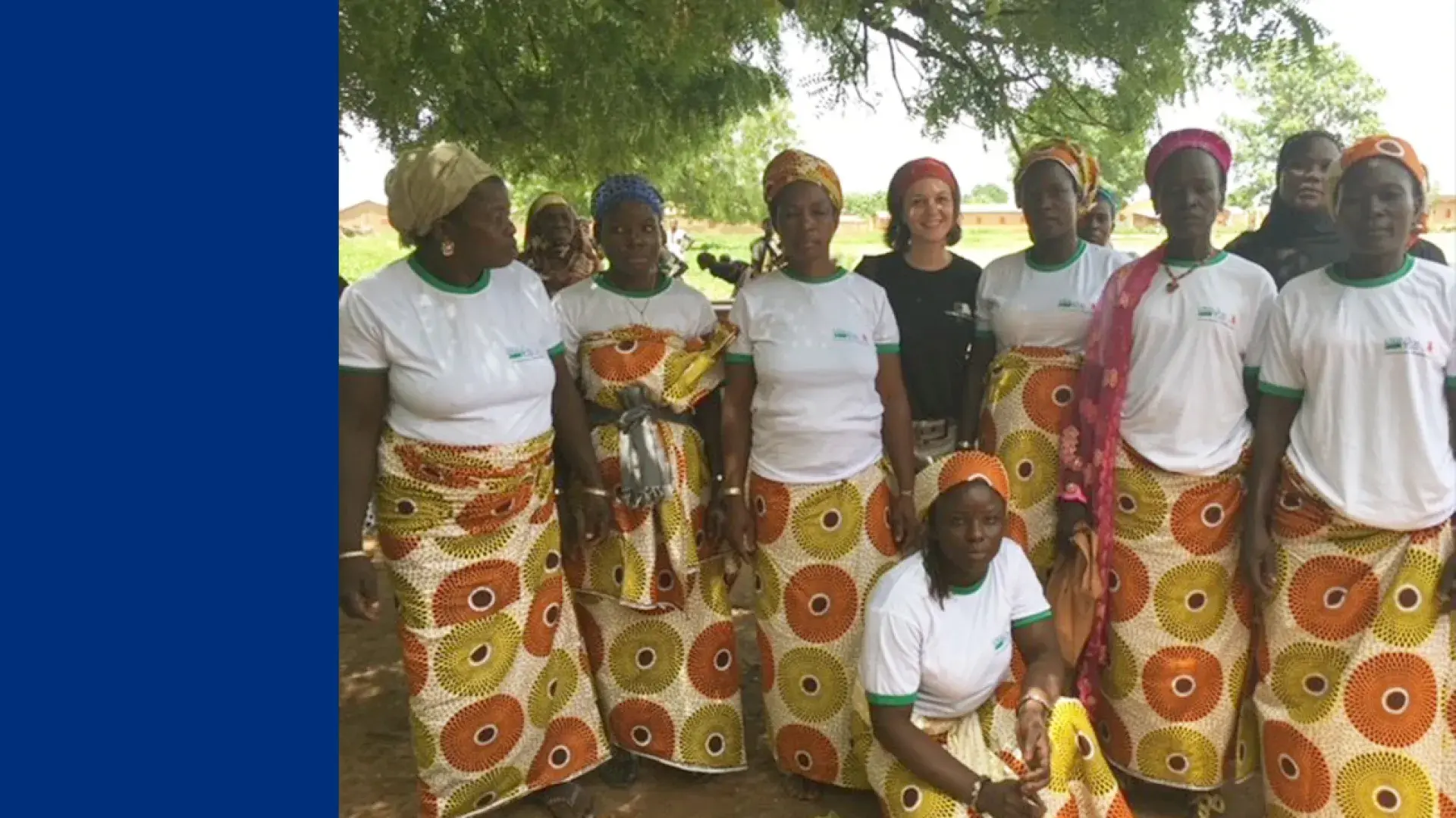 A group of community members and an educator involved in an international language development program supported by the MGH IHP Literacy and Language Certificate Program. This initiative is part of the program's commitment to promoting language acquisition techniques and intervention for reading difficulties in diverse populations.