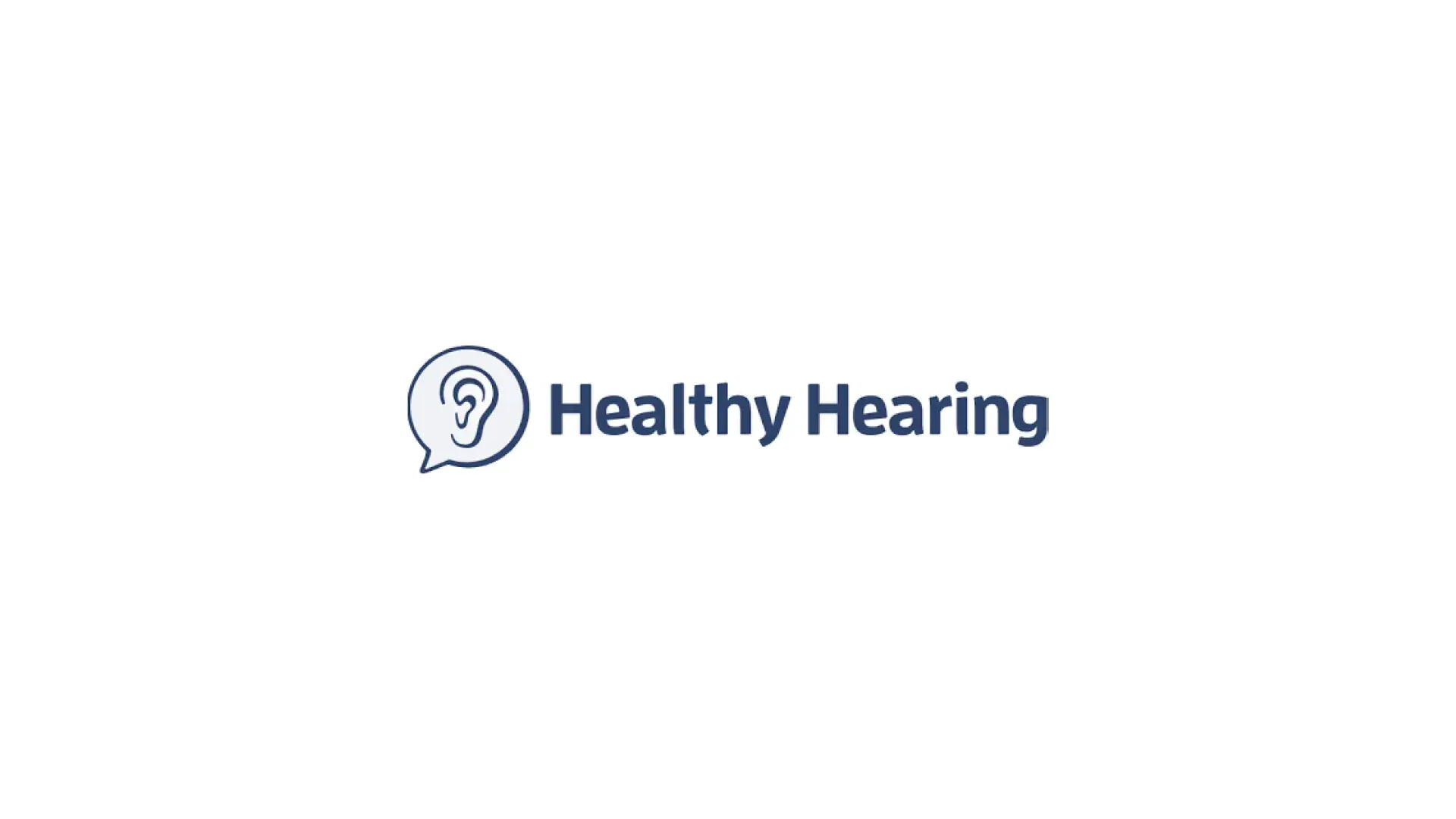 icon of an ear next to the words healthy hearing