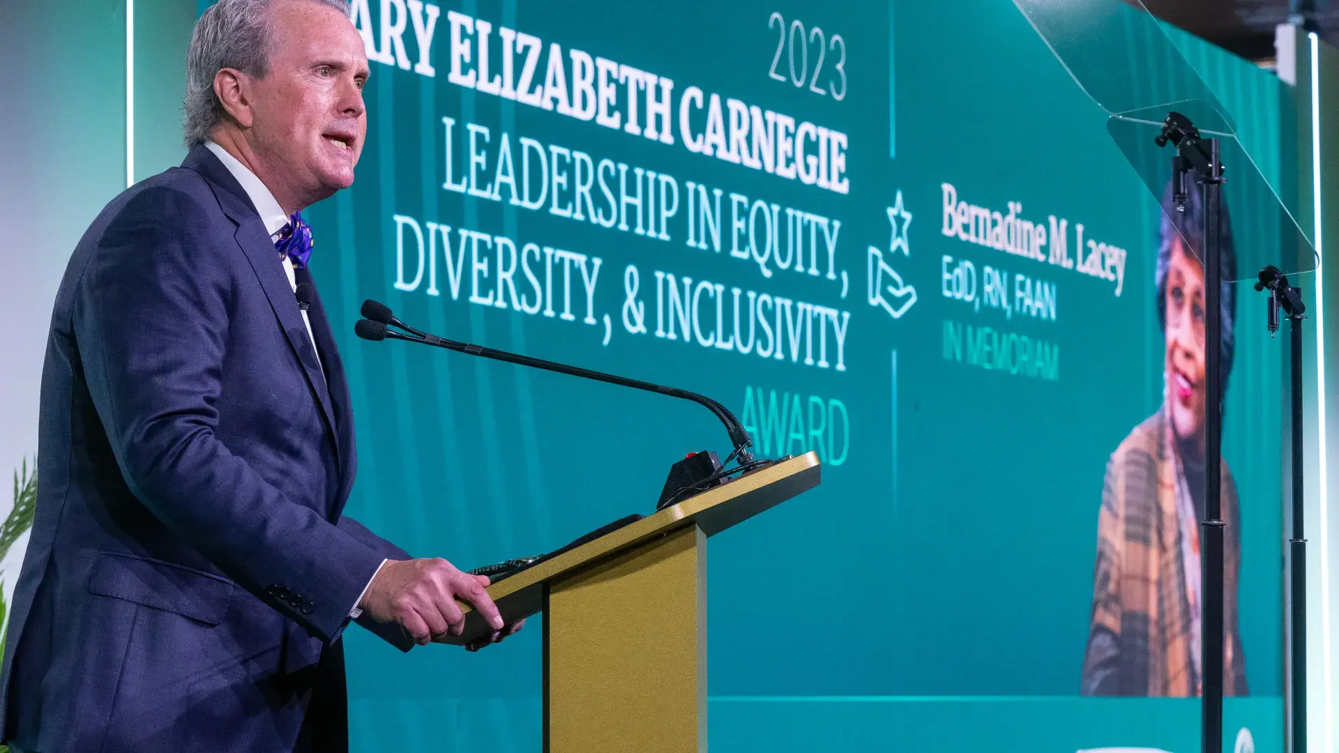 Man speaking at podium