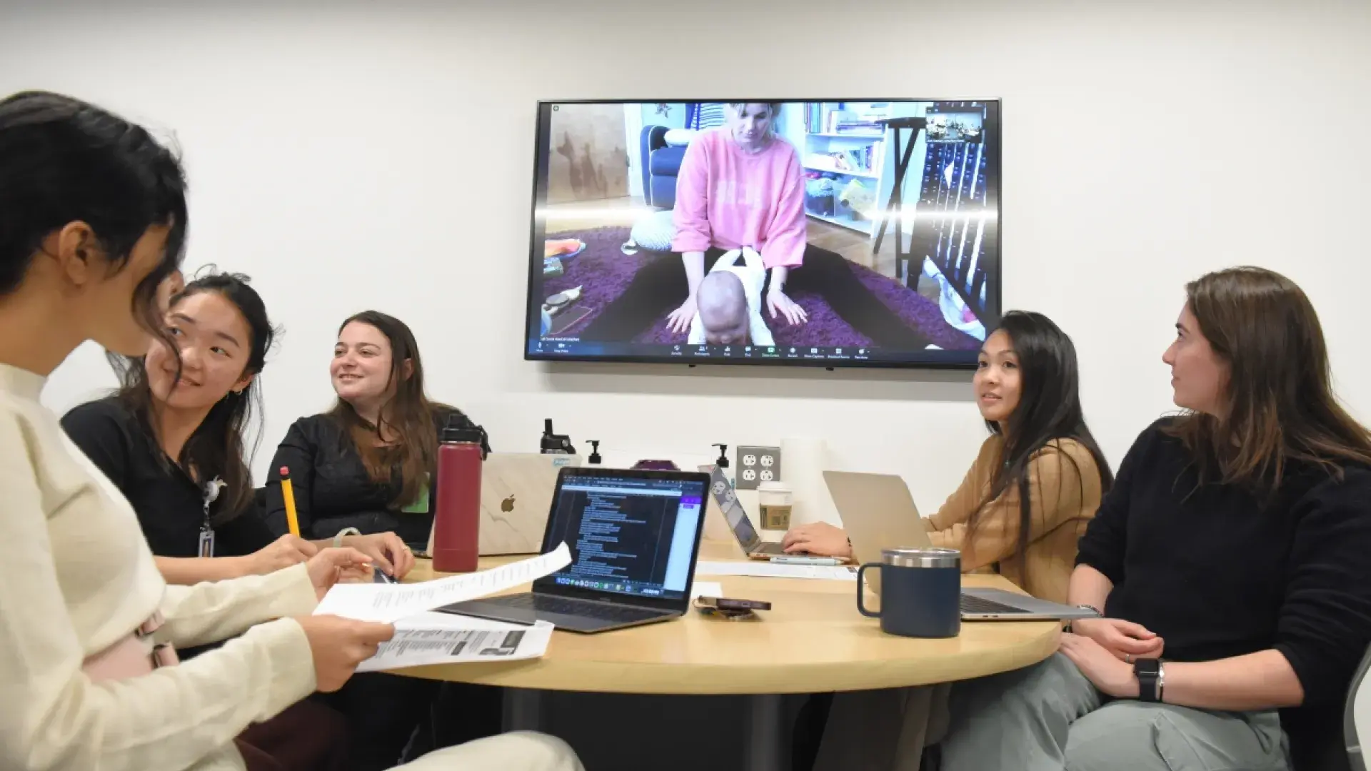 Doctor of Occupational Therapy students participating in an interprofessional hybrid learning session 