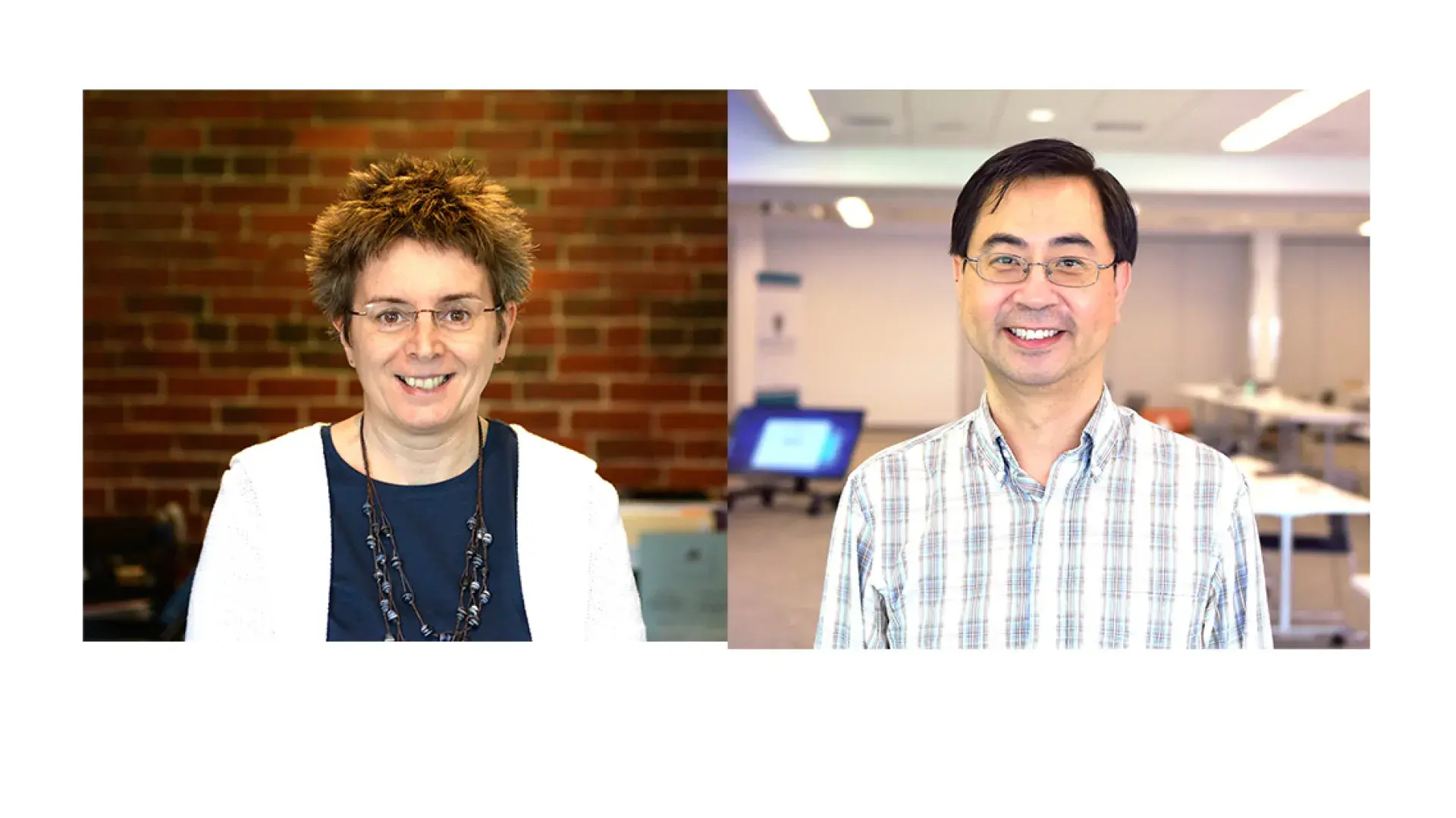 Portraits of two faculty