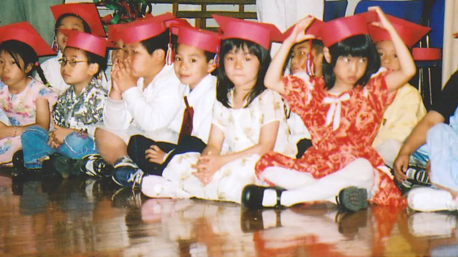 Children sitting on floor