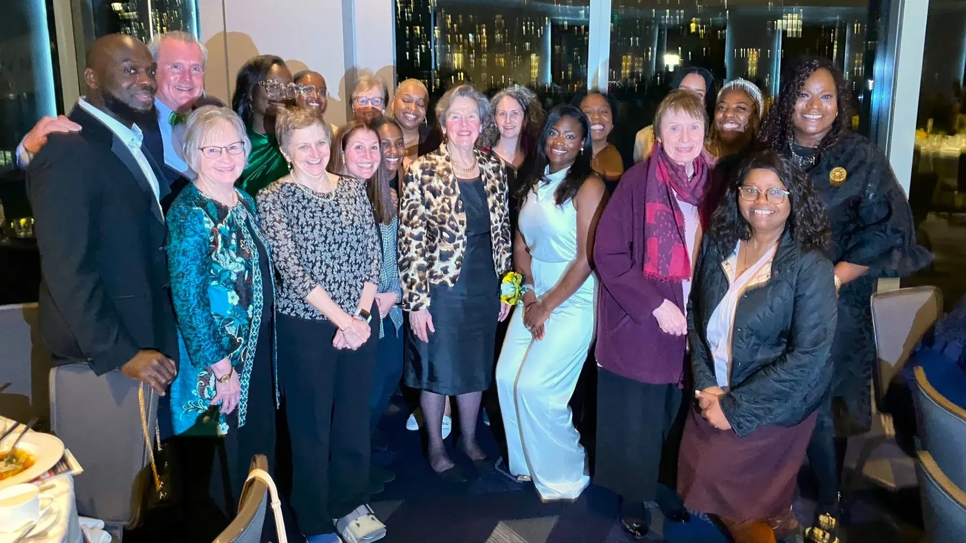 Group or people pose for photo