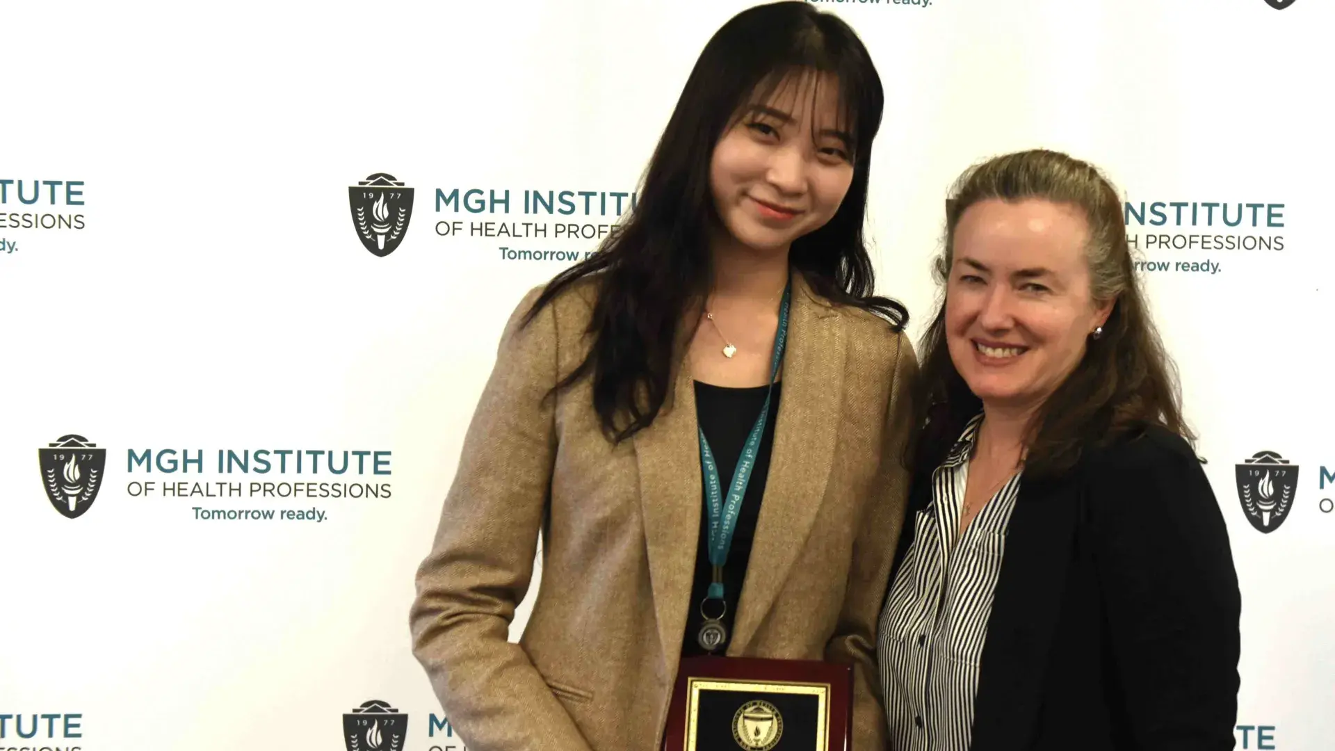 Student receiving an award