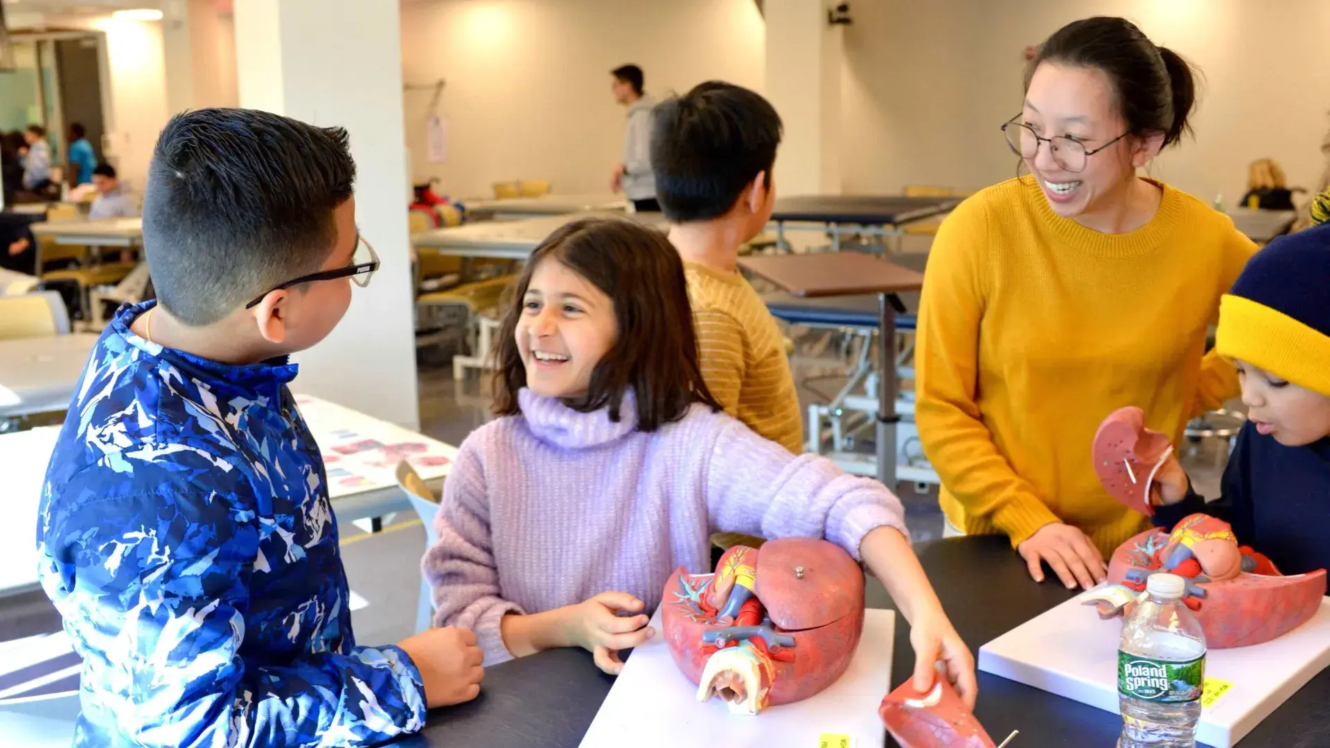 Pupils working with PT things