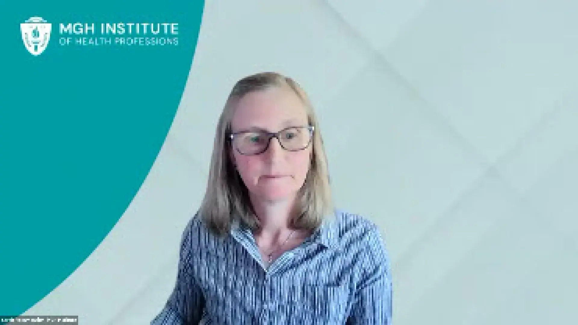 screengrab from sarah's talk, she's on a teal background and wears a blue shirt