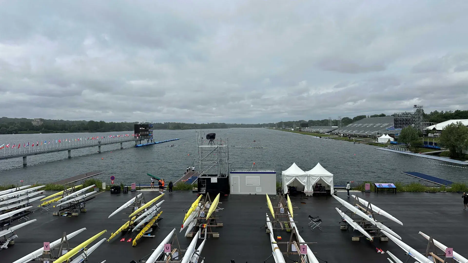 Water at the Vaires-sur-Marne Nautical Stadium in Paris.