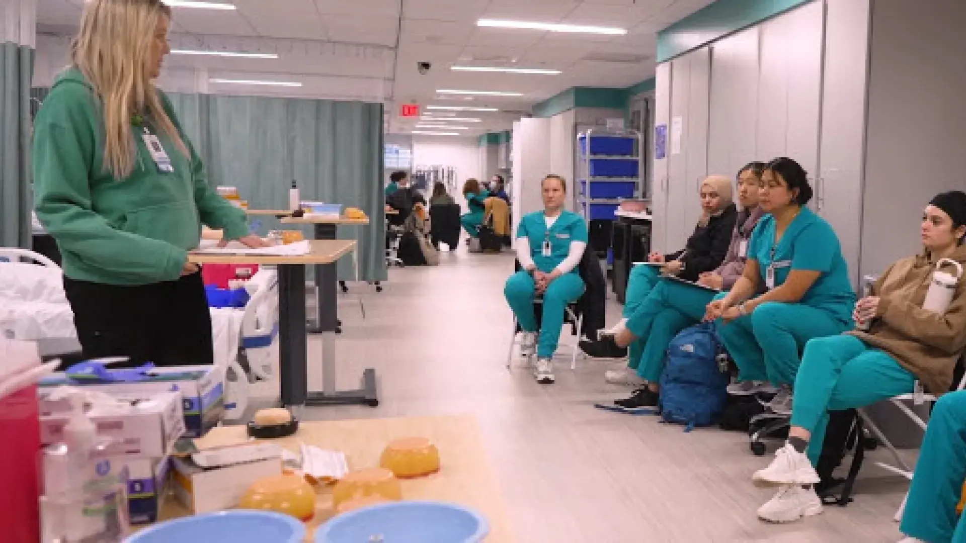 Students in the MGH IHP Direct-Entry Master's in Nursing Program attending a lecture as part of their accelerated master's in nursing education. The program prepares students for nursing leadership and management roles through comprehensive graduate nursing education.