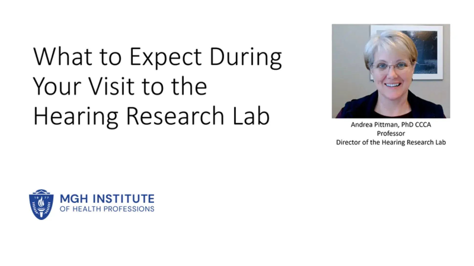 what to expect during your visit to the hearing research lab with a photo of the lab director
