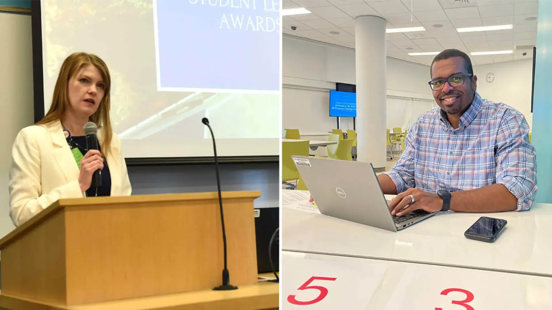 Woman and Man in separate photos 