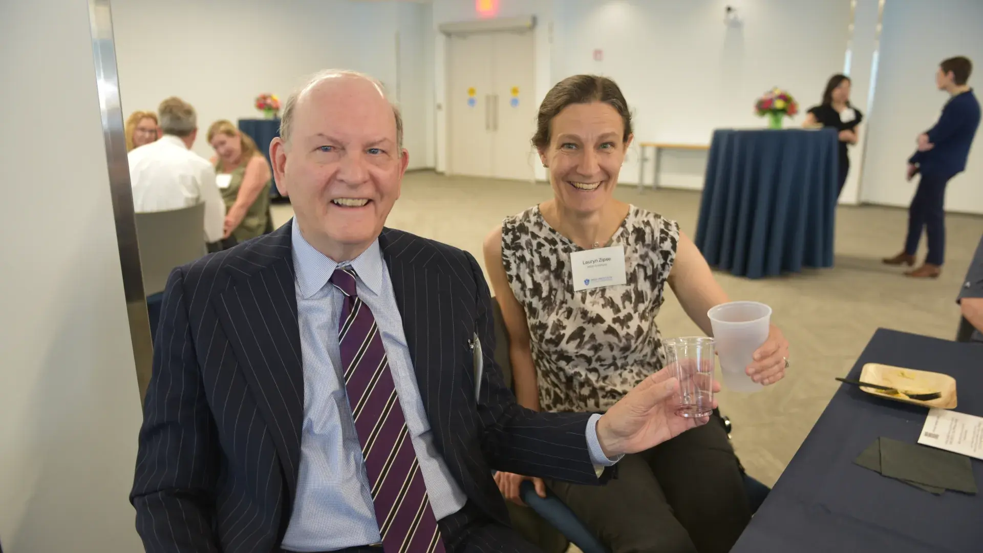 A photo of two people. 