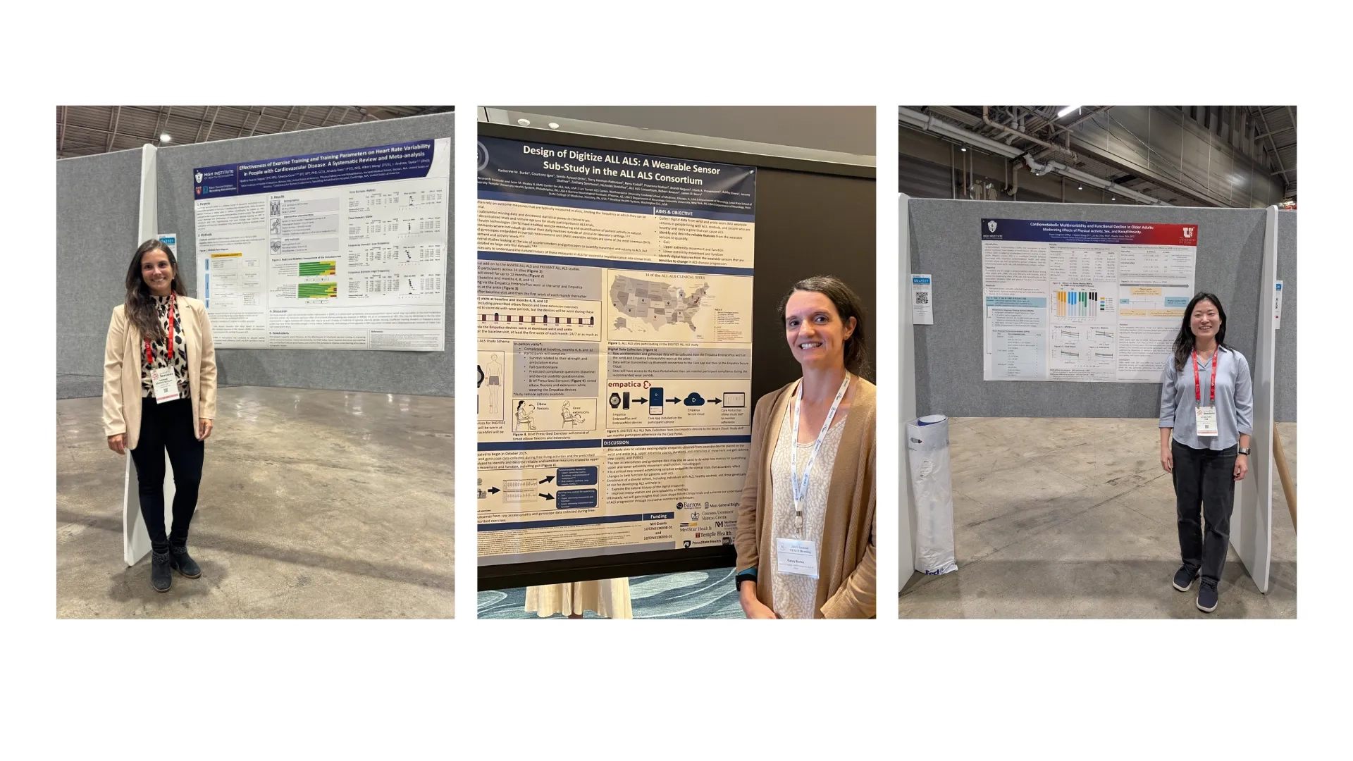 3 women posing with their poster presentations