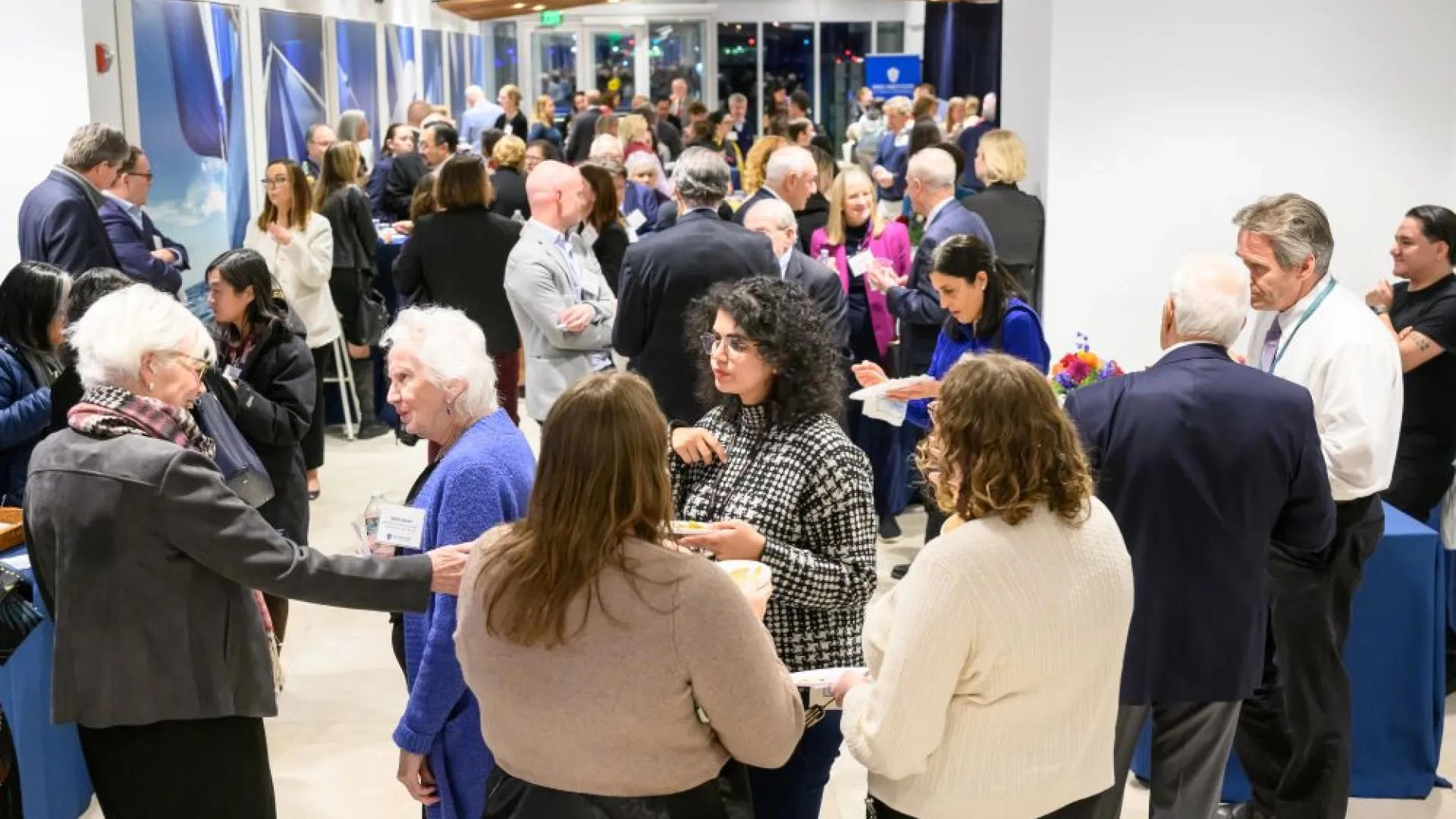 crowd of people mingling