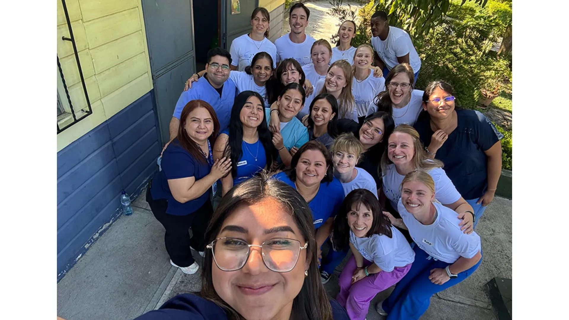 Group of people posing for a photo