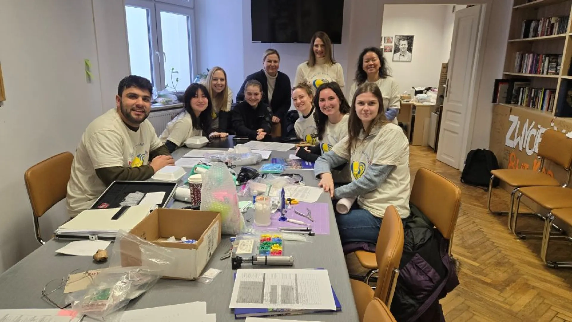 group of people around a table