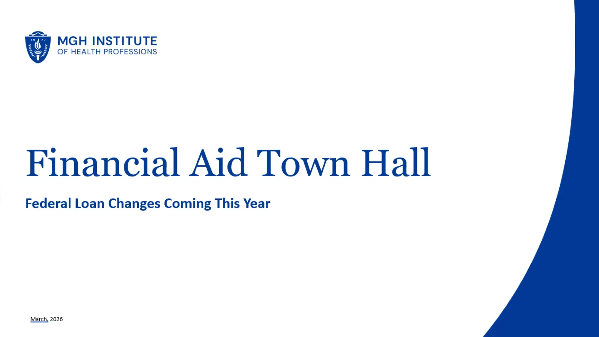 financial aid town hall march 2026
