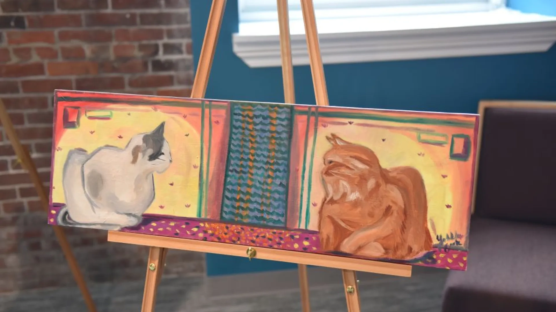 painting of two cats