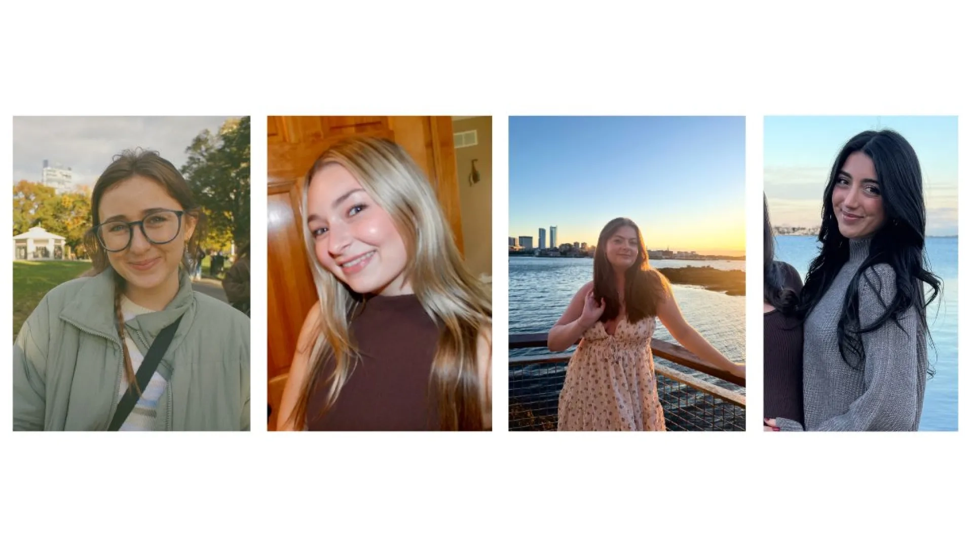 4 photos showcasing 4 different women 