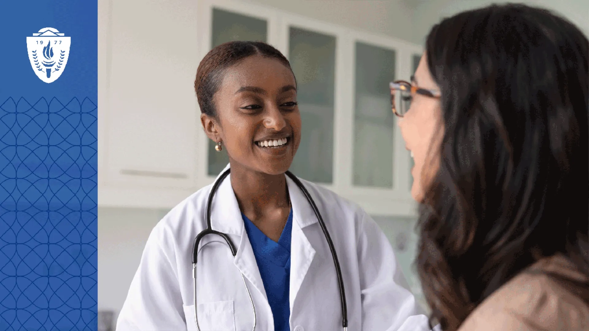 a Adult-Gerontology Primary Care and Women’s Health nurse practitioner smiles at another woman