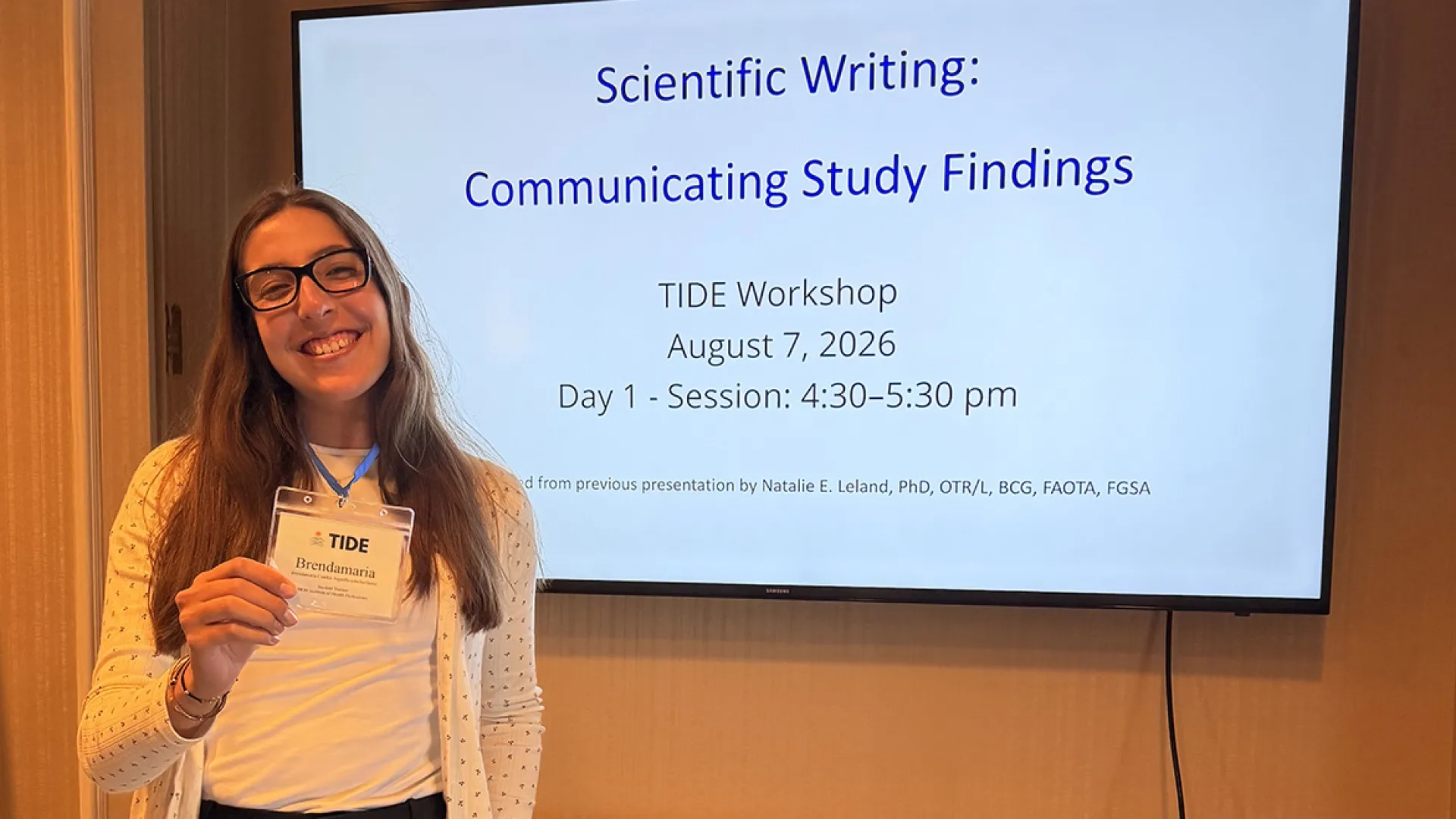 Brendamaria Cuadra-Arguello at one of the activities for the TIDE program