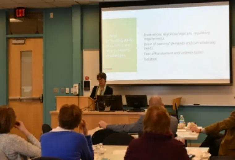 Kathy Simmonds presents "NPs and NMs Experiences Providing Comprehensive Early Abortion in New England."