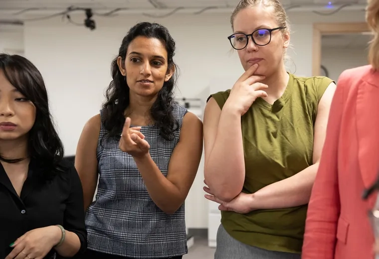 Several women in a thought process 