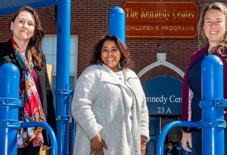 Photo of Name (L to R): Cathy Leslie, Assistant Professor, MGH Institute of Health Professions; Griselle Tejeda, Program Director, Kennedy Center; and Colleen Boyce, Executive Director, RSM Boston Foundation