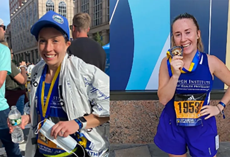 Photo of Team IHP runners Lauren Chesnard and Bridget Carroll