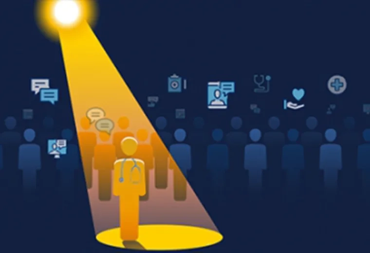 Image of a person in a spotlight