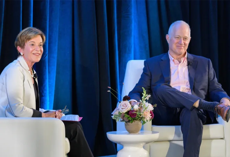 Photo of IHP Board Chair Dr. Jeanette Ives Erickson and MGH President Dr. David F.M. Brown d