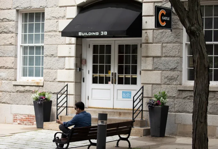 Entrance to Bellack Library Building 39