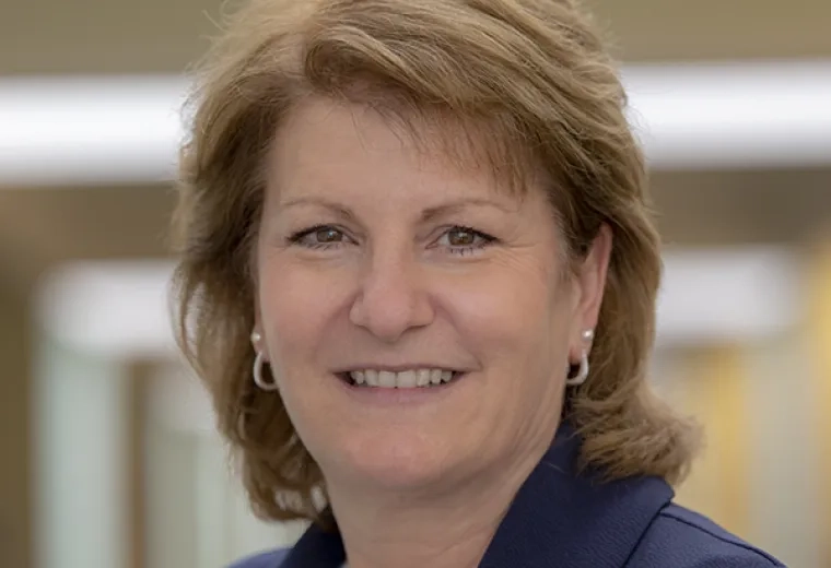 Janet Monagle in blue blazer